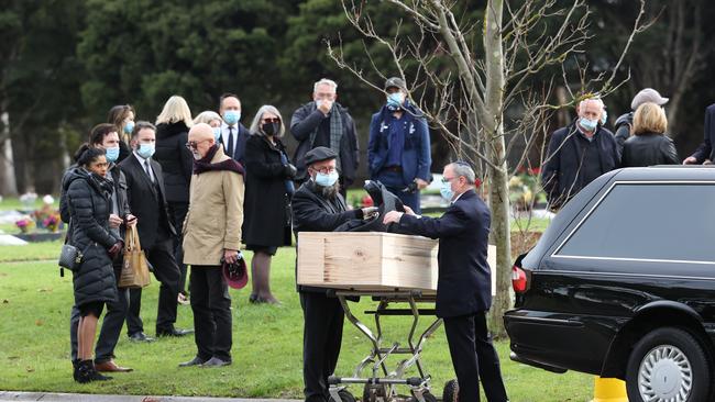 A small number of mourners were on hand. Picture: David Caird