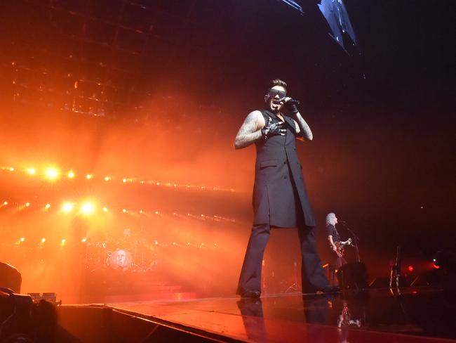 Adam Lambert at Rod Laver Arena. Picture: Tony Gough