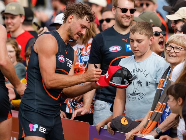 Perryman is hopeful he will also be putting pen to paper on a new contract with the Giants in the near future. Picture: Dylan Burns/AFL Photos via Getty Images