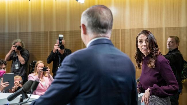 New Zealand Prime Minister Jacinda Ardern attends a joint press conference with Mr Albanese on June 10.