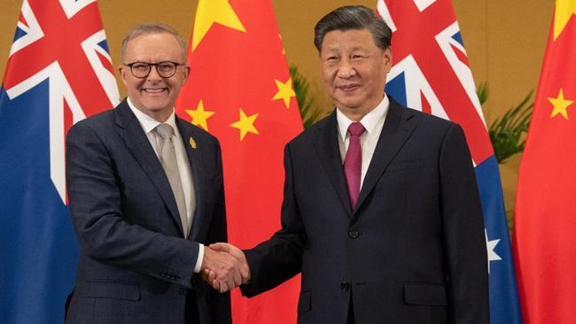 Anthony Albanese meets China's President Xi Jinping during the G20 summit in Nusa Dua, Bali. Picture: Supplied