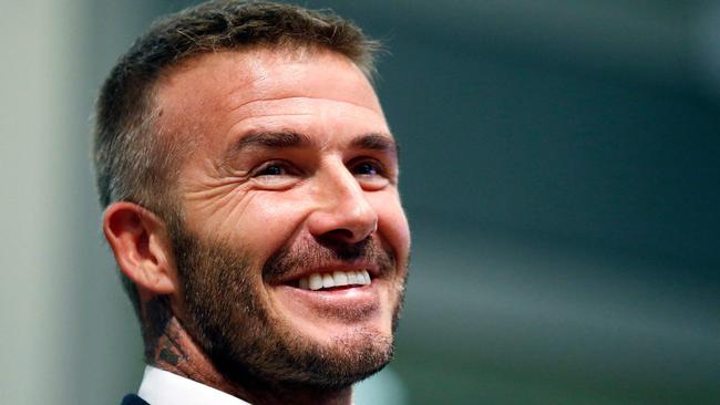 Soccer superstar David Beckham is a global ambassador for AIA. Picture: Rhona Wise/AFP