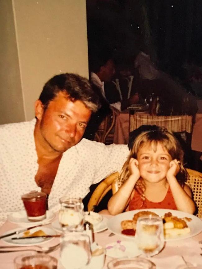 Lola Thompson with her late father, Chris. Picture: Instagram