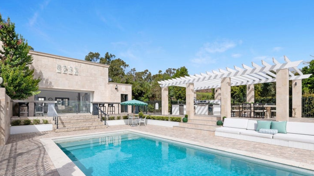 The stunning terraced pool