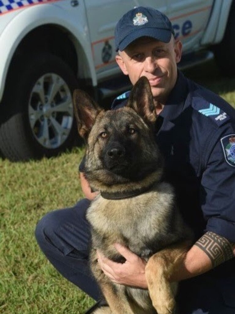 PD Rambo's handler was Sgt Ian Grigoris. Picture Police Media