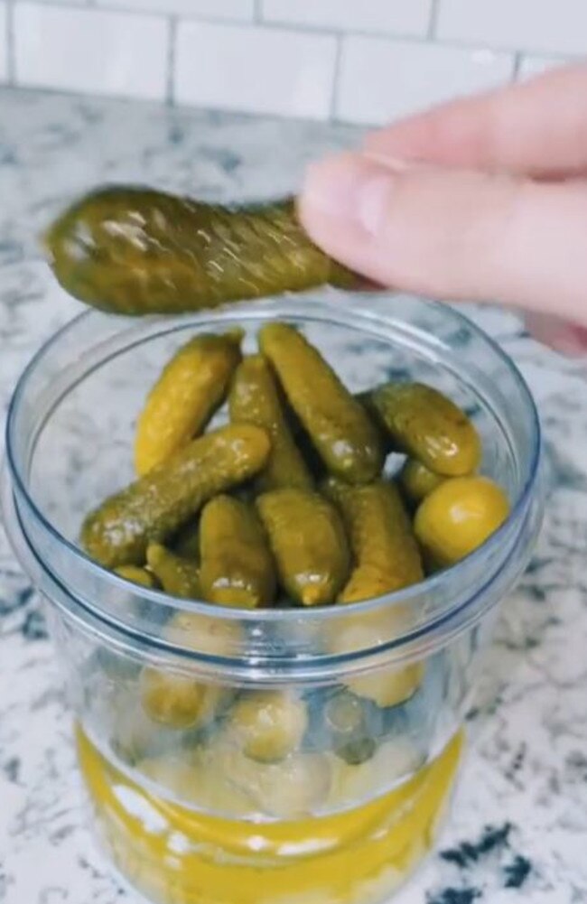 People are going crazy over Kmart's $10 pickle jar. Picture: TikTok