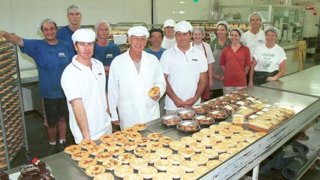 Joshua, Frank and Martin Goldstein from Goldsteins Bakery celebrating 60 years in 2004. Photo: David/Clark