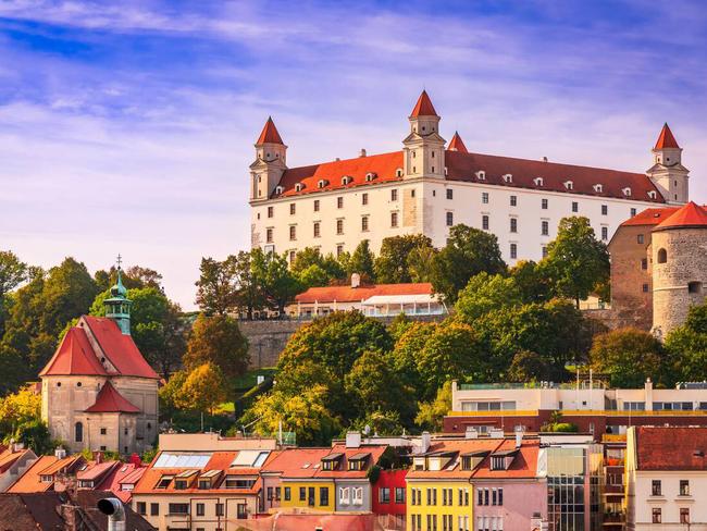 See the austere Bratislava Castle in Slovakia.