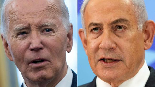 US President Joe Biden and Israeli Prime Minister Benjamin Netanyahu. Pictures: AFP