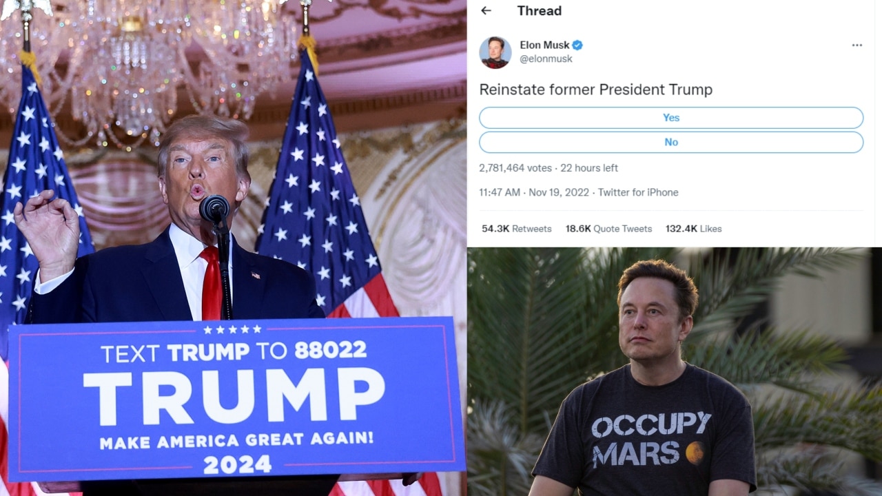 Elon Musk issues Twitter poll to decide if former US president Donald