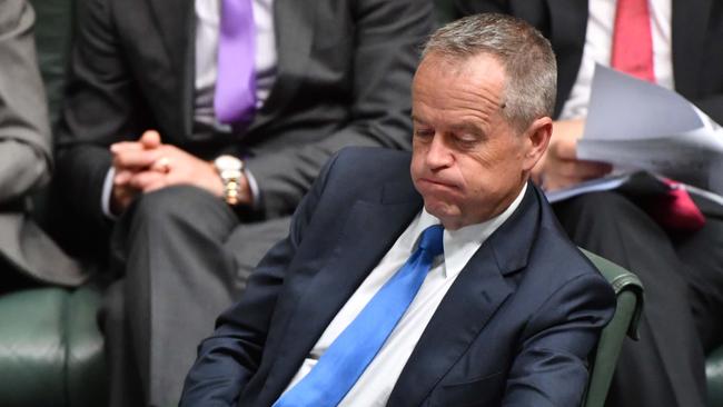 Leader of the Opposition Bill Shorten during Question Time in the House of Representatives.