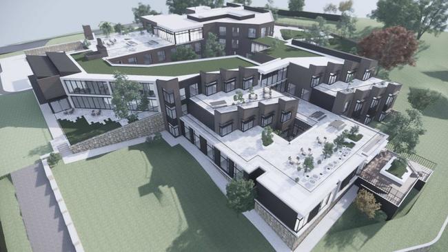 An artist's impression of the 97-roomd Regis Aged Care facility to be built at Belrose. It will have a dedicated 25-bed dementia wing and garden, Picture: Supplied