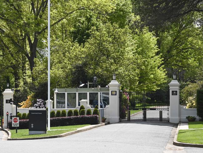 CANBERRA, Australia - NewsWire Photos - October 19, 2024: Security protocols in place at Government House ahead of the royal visit to Canberra. Picture: NewsWire / Martin Ollman