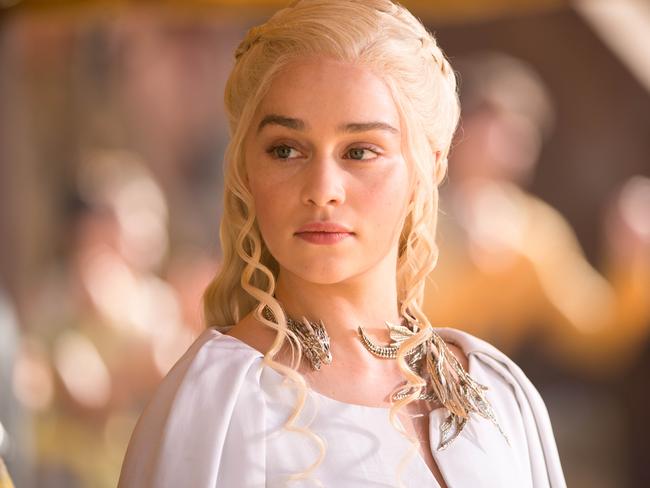 Emilia Clarke as Daenerys Targaryen in Game of Thrones.