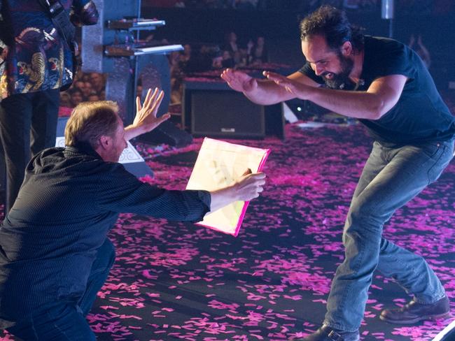 The Killers performing at the Adelaide Entertainment Centre on Tuesday 8th of May. Adelaide man 