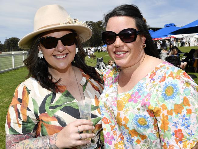 Megan Montgomery and Emma Williamson at the 2024 Seymour Cup. Picture: Andrew Batsch