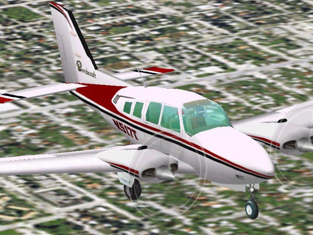 A Beechcraft Baron 58 aircraft, similar to the one that crashed on approach to McArthur River Mine airstrip on January 19, 2006. Picture: SUPPLIED