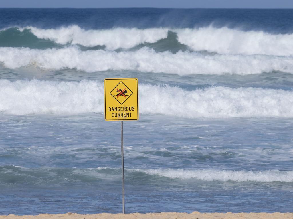 Beaches across the state were closed as conditions worsened. Picture: Nathan Smith