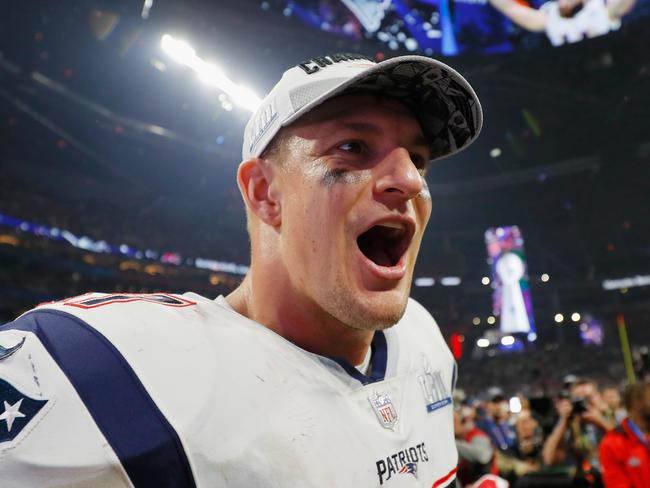 Rob Gronkowski says the Patriots still have the superior dynasty. Photo: Getty Images.