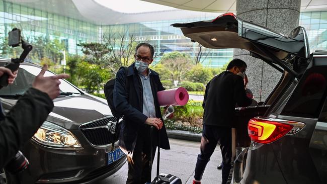 WHO team member Peter Ben Embarek leave Wuhan after the WHO team wrapped up its investigation into the origins of COVID-19. Picture: AFP