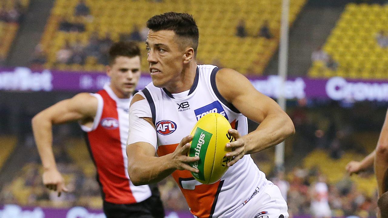 Giant Dylan Shiel is St Kilda’s No. 1 trade priority. Picture: Michael Klein
