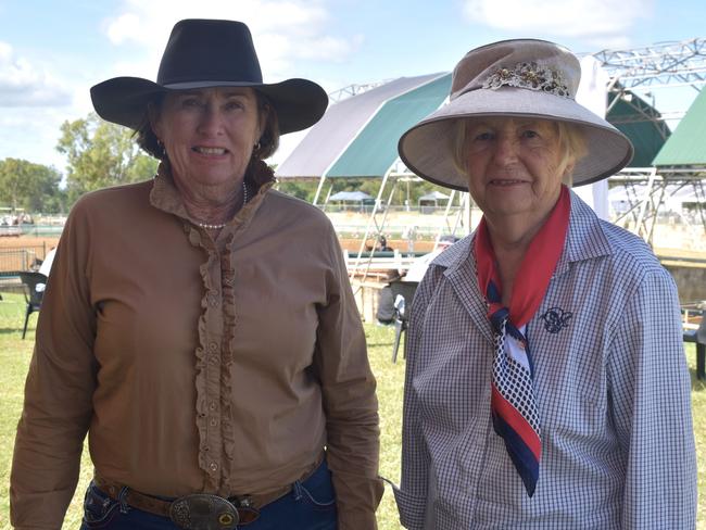 Aramac's Kathy Core and Gracemere's Desley Slater at the 23rd annual Paradise Lagoons Campdraft on May 10, 2025.