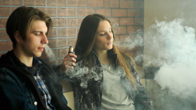 Vapes are being shown to help smokers quit cigarettes but too many young people are using the vapes. Picture: iStock