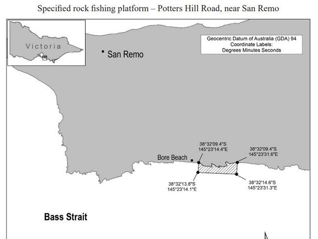 Potters Hill Road, San Remo rock platforms.