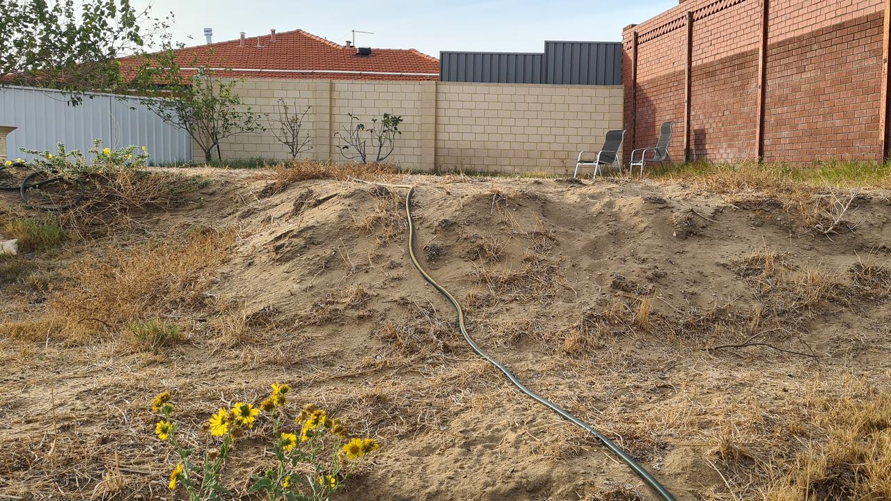 The earthworks are starting to crumble after two years. Picture: Supplied