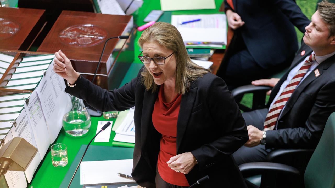 “Fundamentally broken” Premier Jacinta Allan in parliament this week. Picture: David Geraghty.