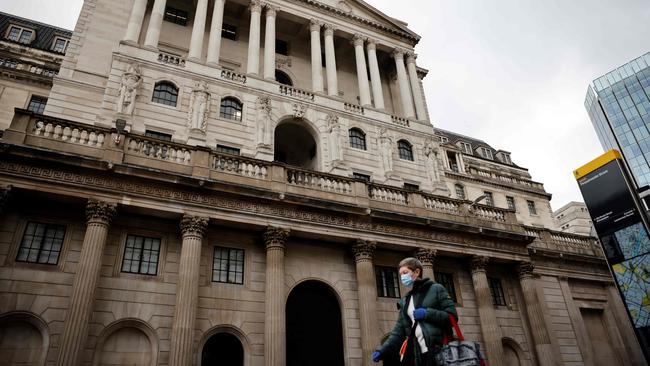 The Bank of England in London. Picture: AFP