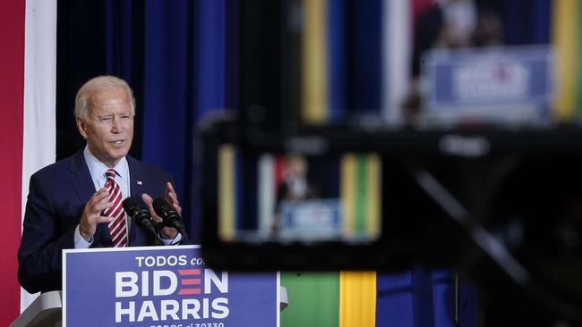 Joe Biden speaks at a Hispanic heritage event at Osceola Heritage Park in Kissimmee, Florida. Picture: AFP.