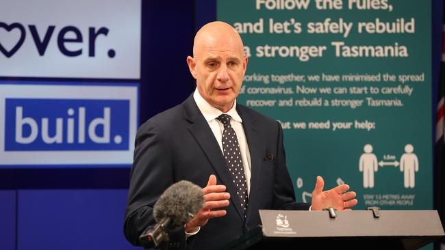 Premier Peter Gutwein says he has not heard from his New Zealand counterparts since that country confirmed new coronavirus cases. Picture: NIKKI DAVIS-JONES