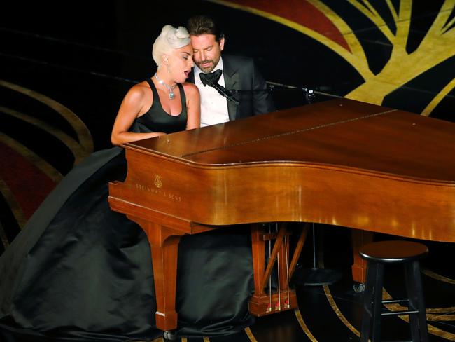 Their chemistry was obvious during their performance of Oscar-winning song, Shallow. Picture: REUTERS 