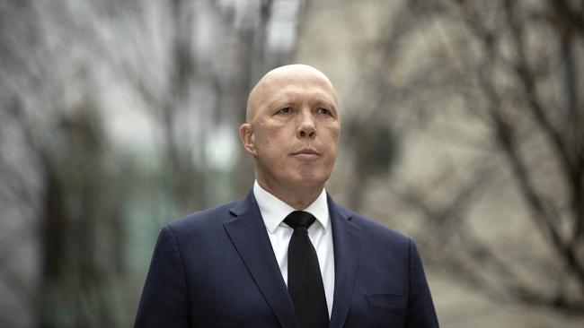 The US ‘will’ go into a recession, Opposition Leader Peter Dutton has said. Picture: NCA NewsWire / Gary Ramage