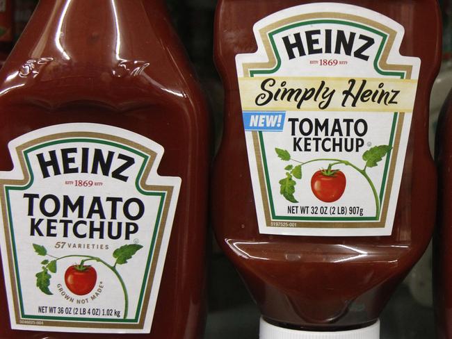 FILE- In this March 2, 2011, file photo, Heinz ketchup bottles are displayed on the shelf of a market on in Barre, Vt. U.S. food giant Kraft Heinz Co. says its offer to buy Europeâ€™s Unilever was rejected, but that it is still pursuing the deal. The maker of Oscar Mayer meats, Jell-O pudding and Velveeta cheese said thereâ€™s no certainty that it will make another offer for Unilever, which owns brands including Hellmannâ€™s, Lipton and Knorr. (AP Photo/Toby Talbot, File)