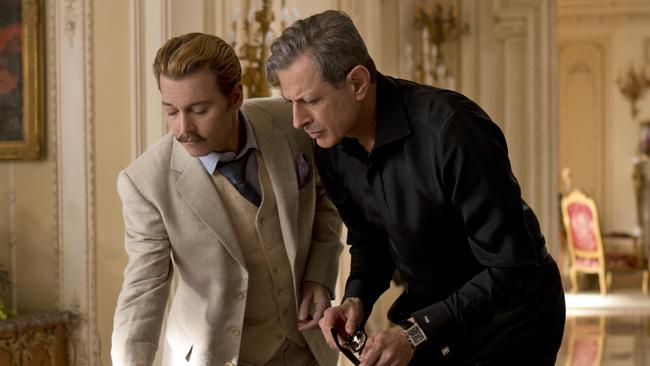 Dodgy deals ... Johnny Depp and Jeff Goldblum in Mortdecai.