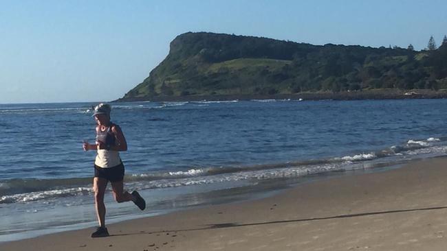 Sandra Killen during the Byron Bay Runners virtual relay.