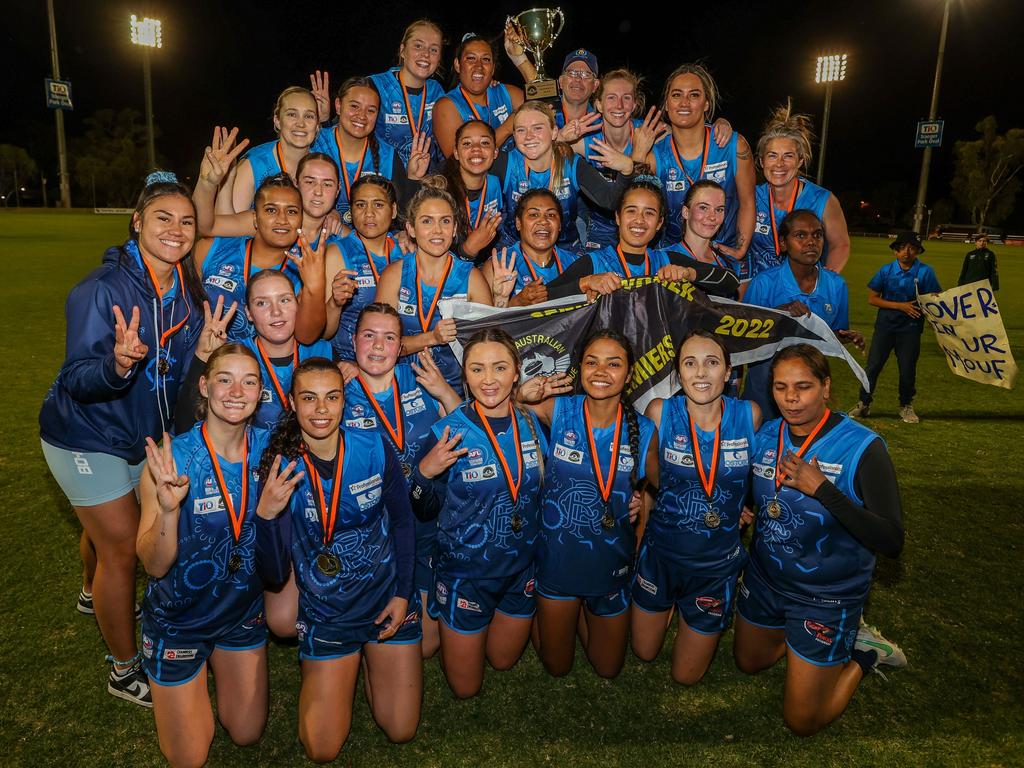 Rovers won their third flag in a row in the CAFL women's grand final. Picture: AFLNT.