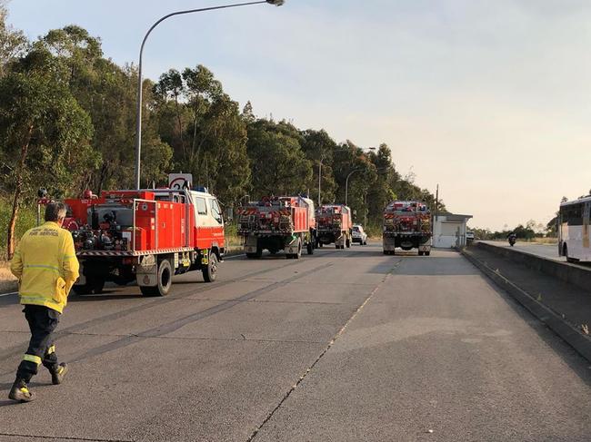 Kat Robinson-Williams posted this photo on Instagram with the caption “Strike team 285 to Taree”. Picture: Instagram