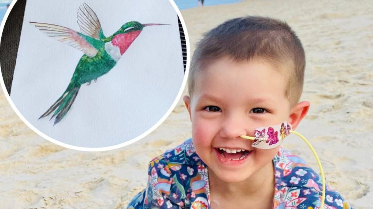 Warwick grandmother Dean Donnelly has channelled the grief of losing her three-year-old granddaughter Rosie to terminal cancer through art.