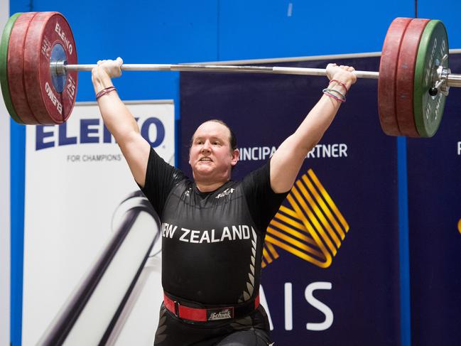 Laurel Hubbard in action in 2017.