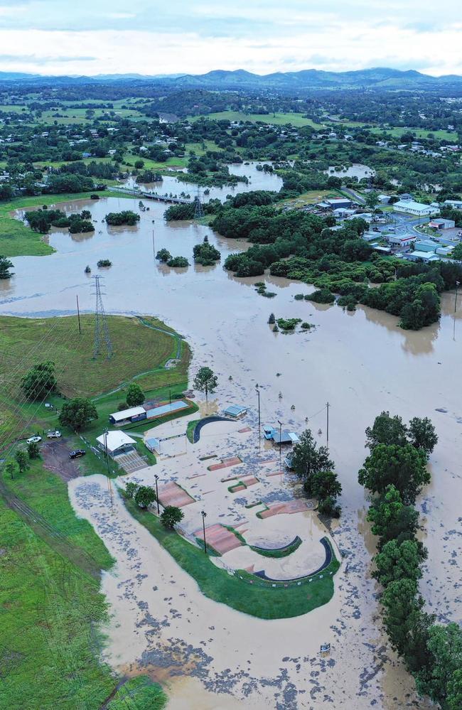 John Clough captured this aerial picture of flooding at the One Mile Ovals, shared on Facebook.