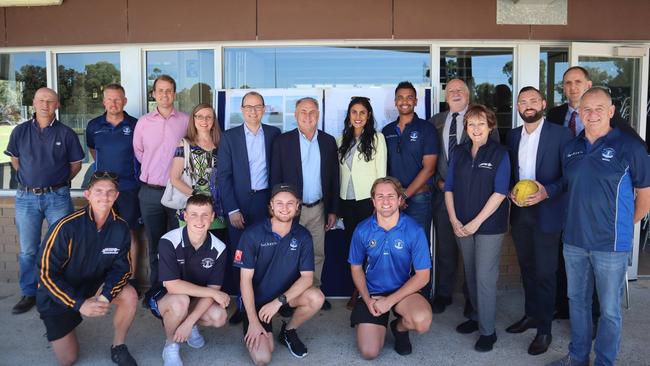 Players celebrate Labor MP Shireen Morris’ pledge.