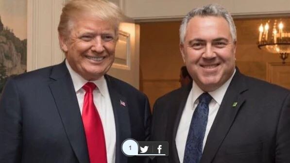 Joe Hockey with Donald Trump. Picture: Instagram