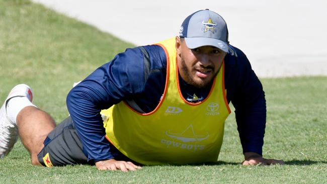 Jason Taumalolo during pre-season training with the Cowboys. Picture: Evan Morgan