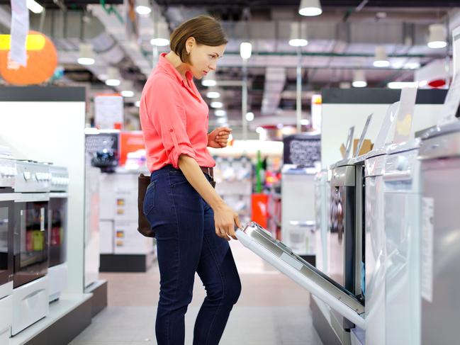 woman buys a Dishwasher