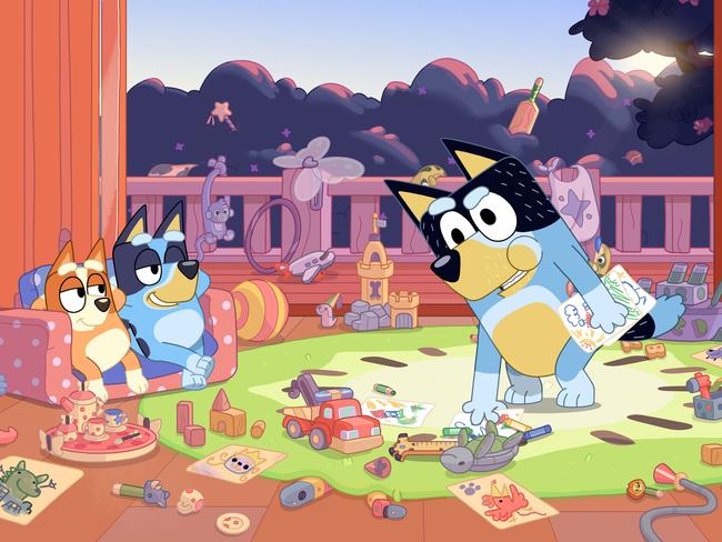 ABC TV show Bluey follows Blue Heeler pup Bluey.