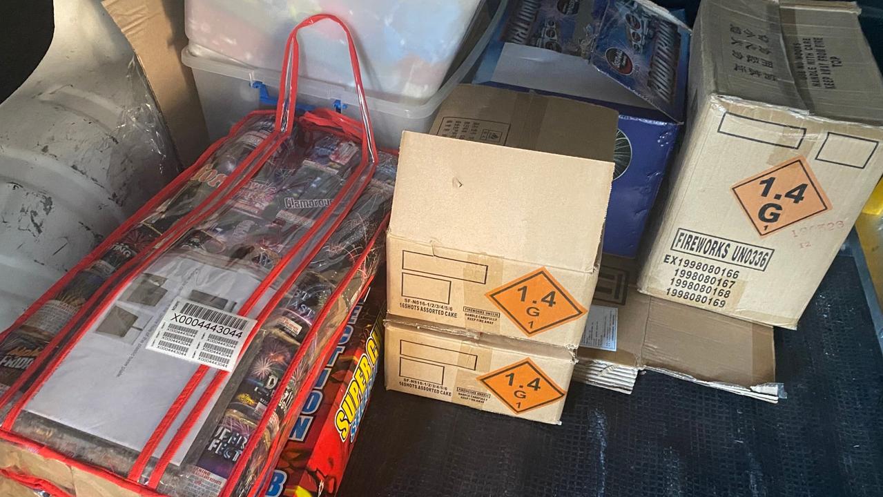 A man, 43, of The Entrance, was charged over illegal fireworks after police searched a unit. Picture: Tuggerah Lakes Police