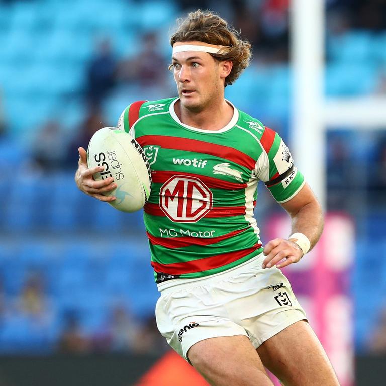 Campbell Graham of the Rabbitohs has a great base. Picture: Chris Hyde/Getty Images
